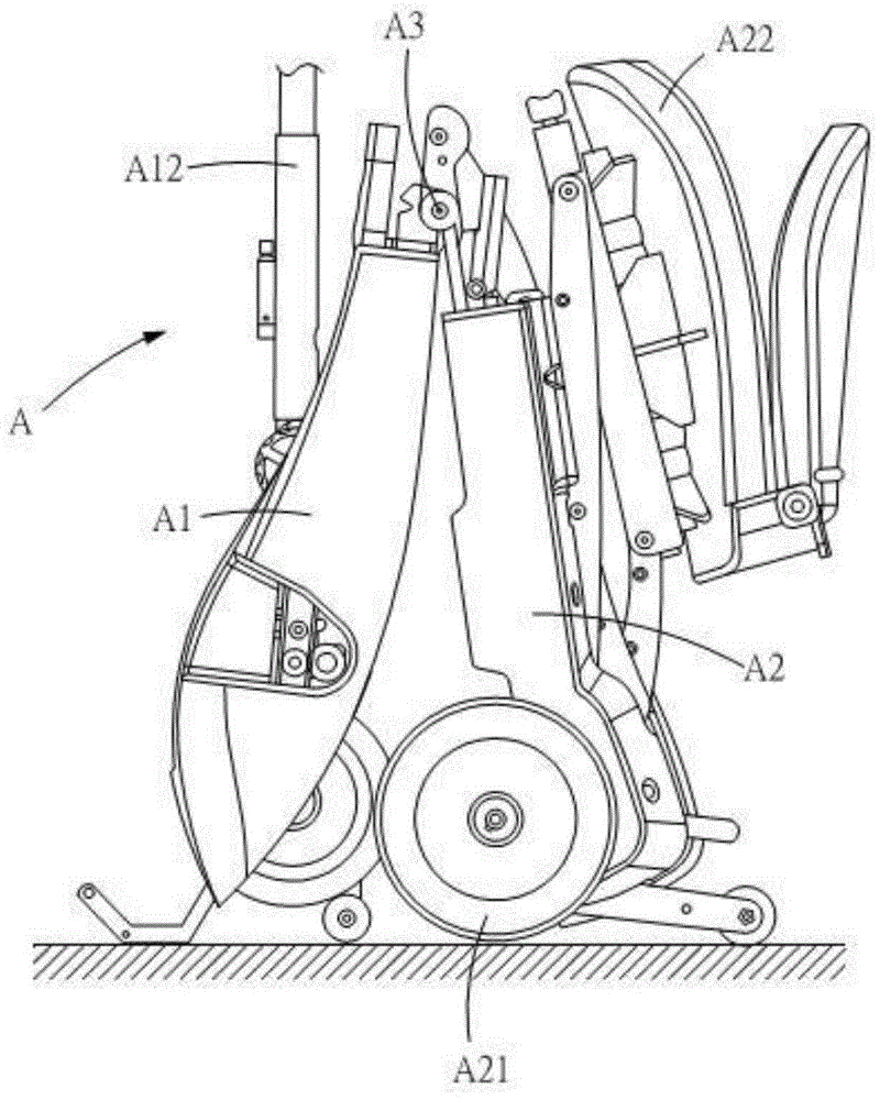Folded electric Scooter with omnidirectional rotating towing wheel