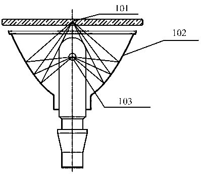 Optical structure applied to high-power lighting lamp
