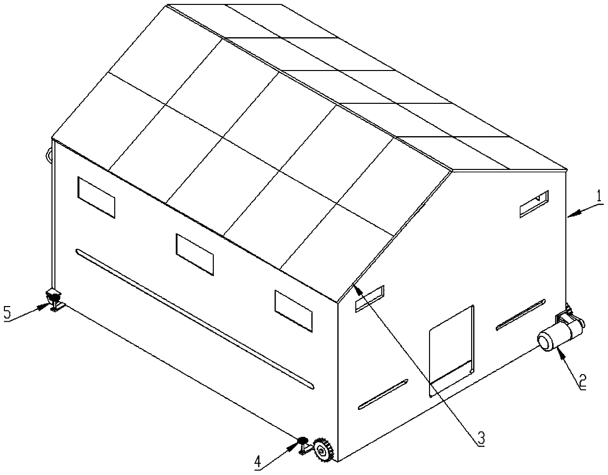 Semi-automatic movable ecological chicken house