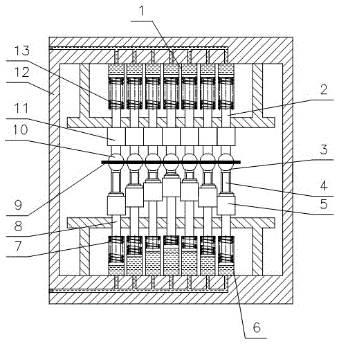 Plate multipoint progressive forming device