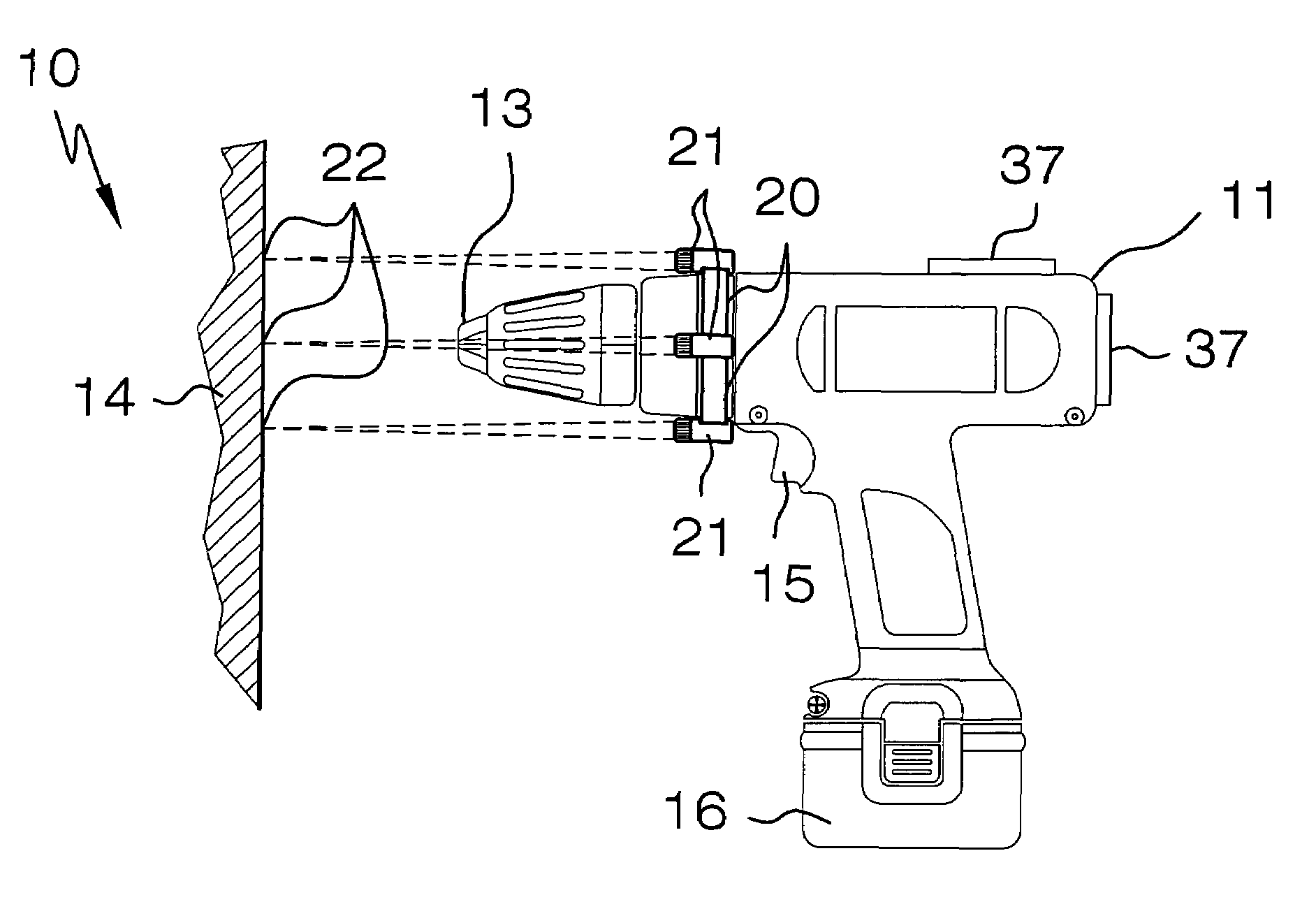 Alignment accessory for portable drills and the like