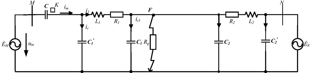 Series capacitor compensation power transmission line distance protection method