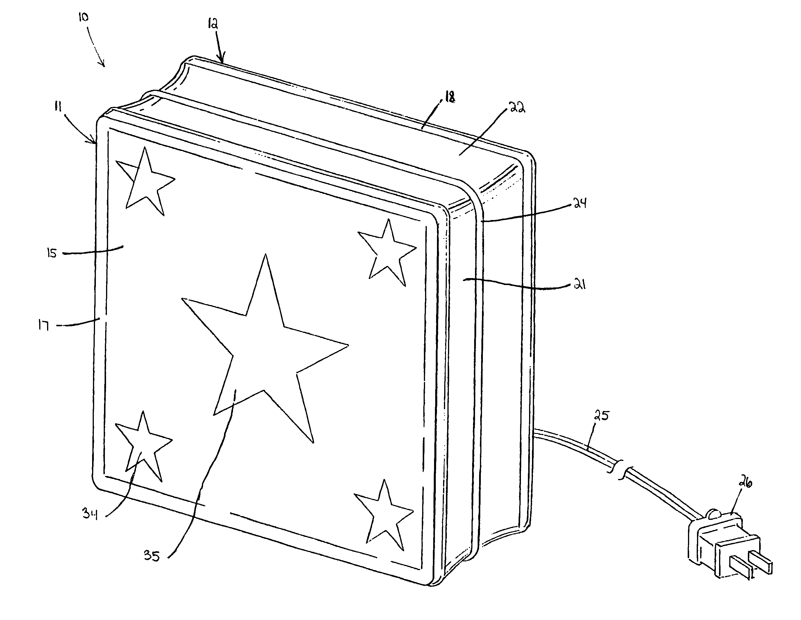Decorative glass block and method for making a decorative glass block