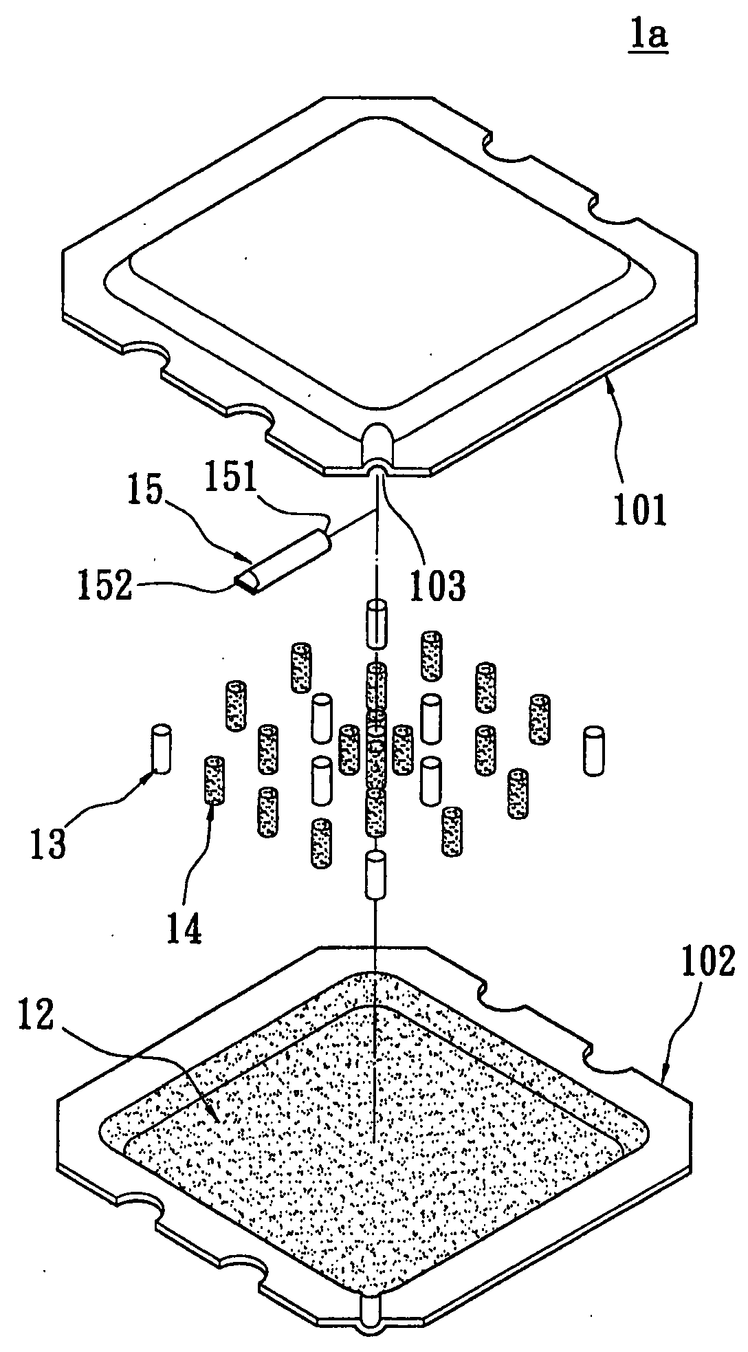 Vapor chamber structure with improved wick and method for manufacturing the same