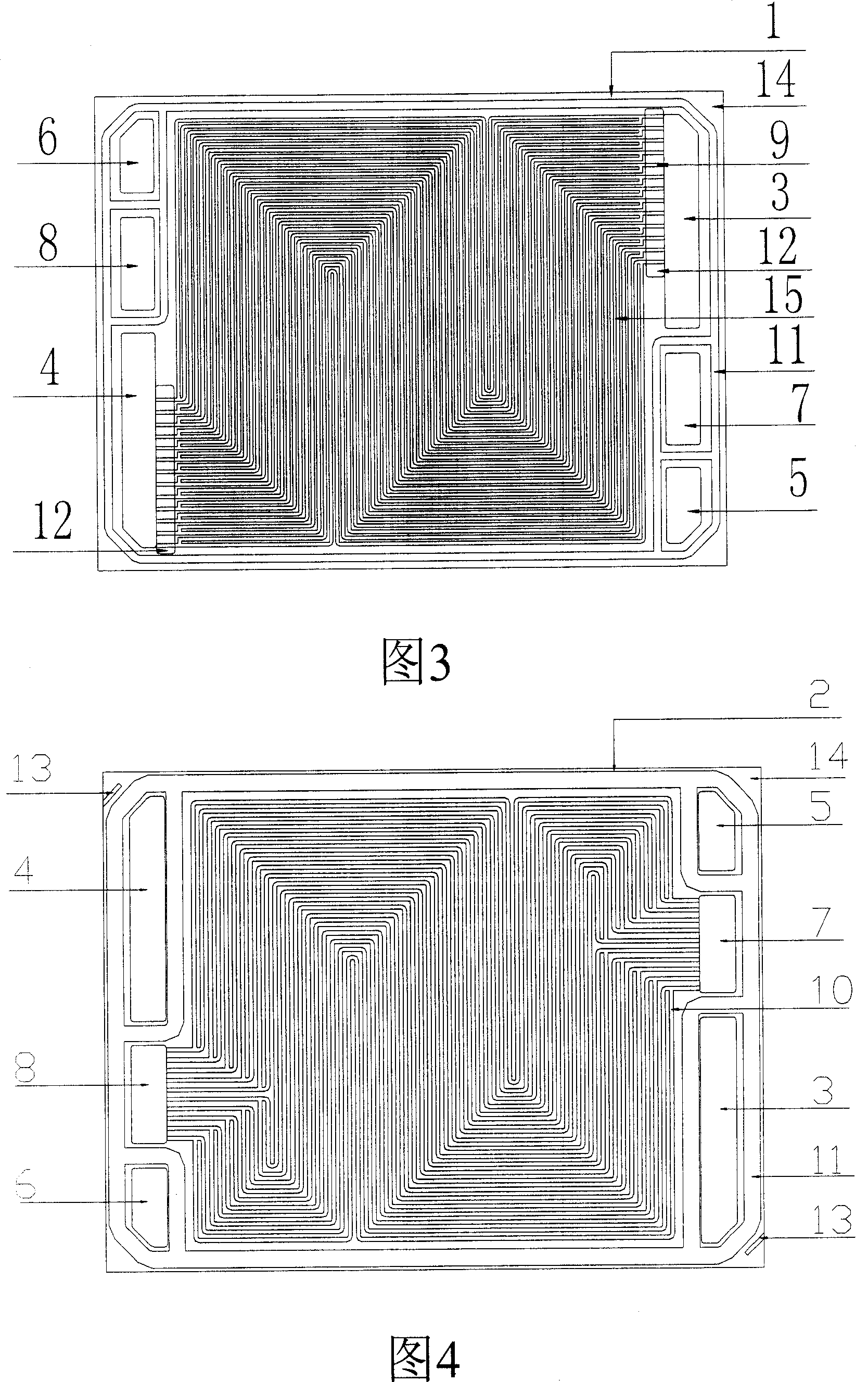 Combined type flow guide polar plate suitable for normal pressure or low pressure fuel cell