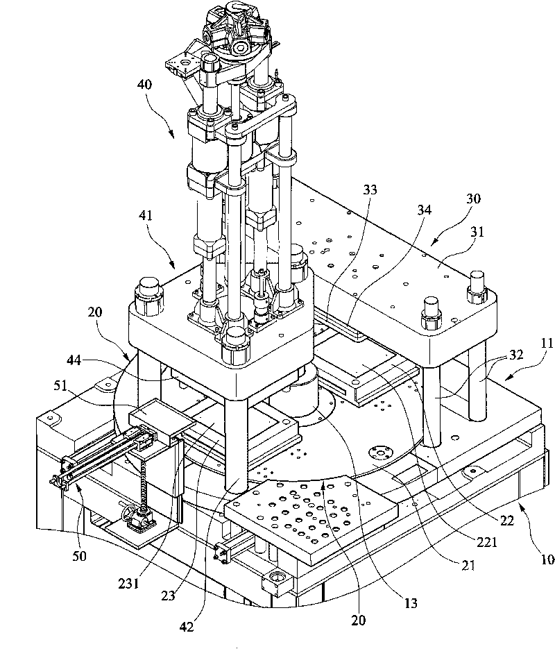 Injection molding machine for interior shell