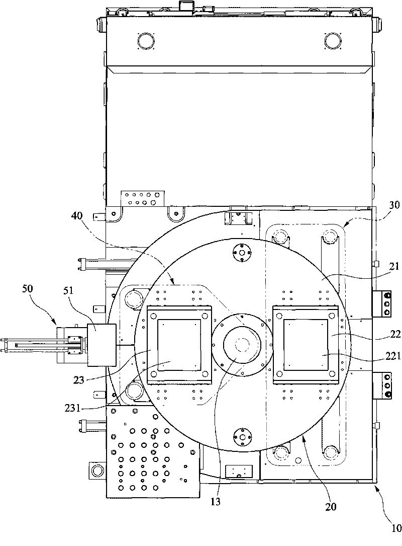 Injection molding machine for interior shell