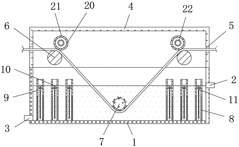 Fabric stripping device for textile processing and stripping method of fabric stripping device