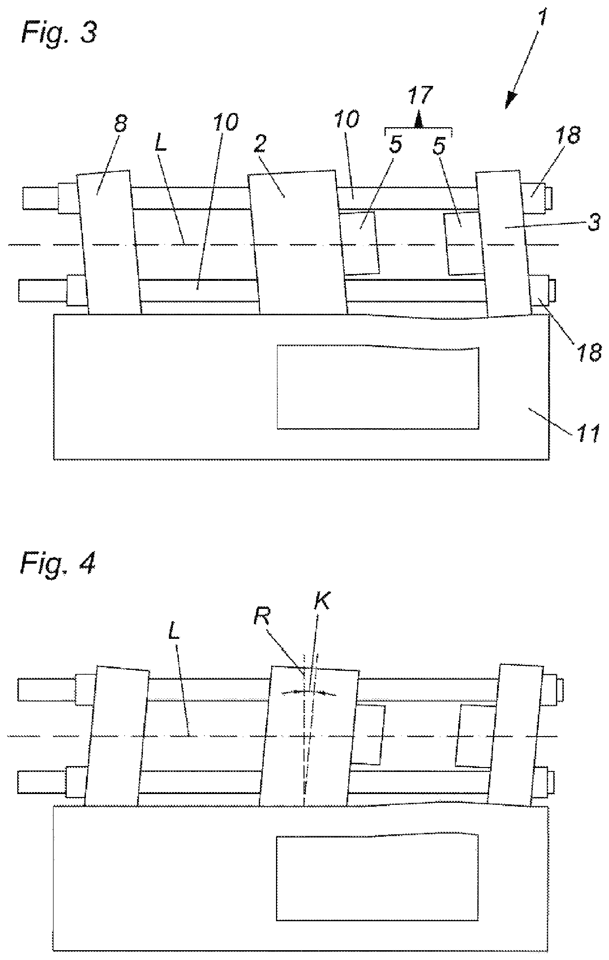 Method for moving a movable platen