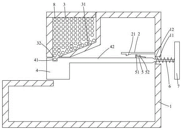 Cigarette popup device capable of being fixed