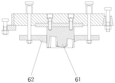 Automatic production line for hot forging and trimming of steering knuckles