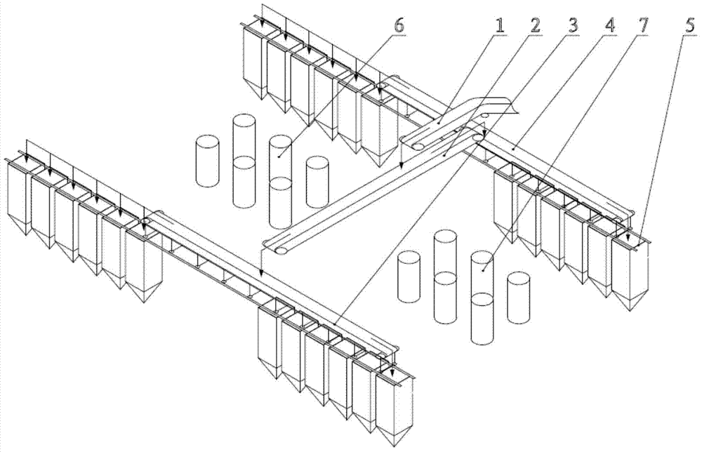 Submerged arc furnace top distribution system