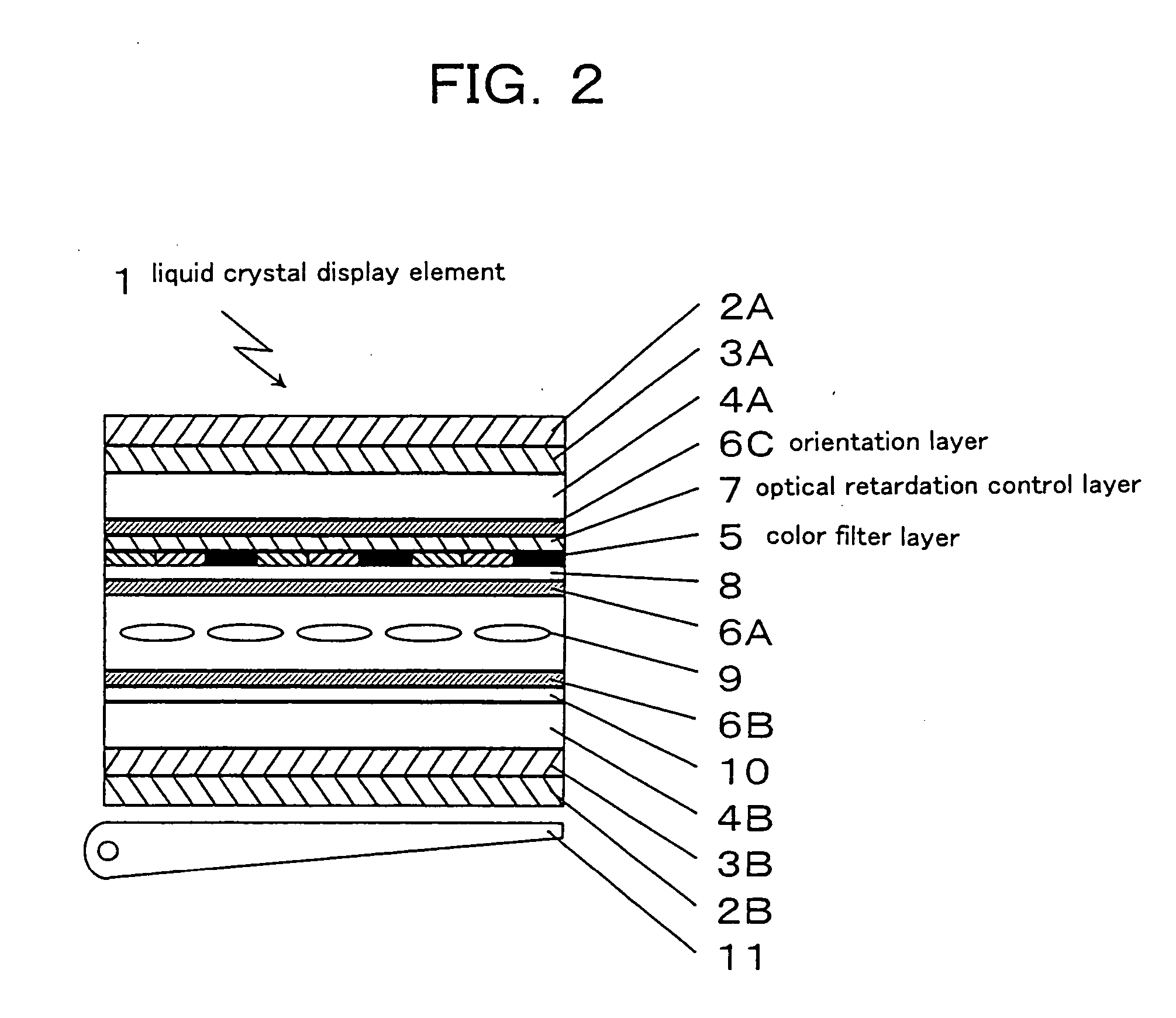 Optically functional layer, method of forming optically functional layer, and liquid crystal display element