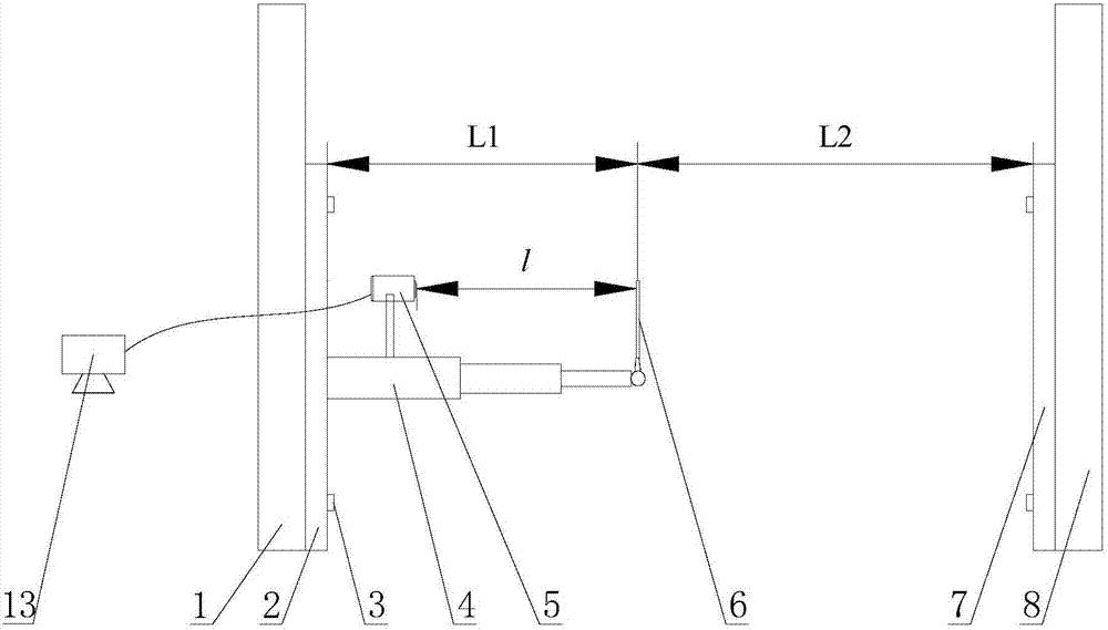 A two-degree-of-freedom measuring device and method based on plane mirror imaging