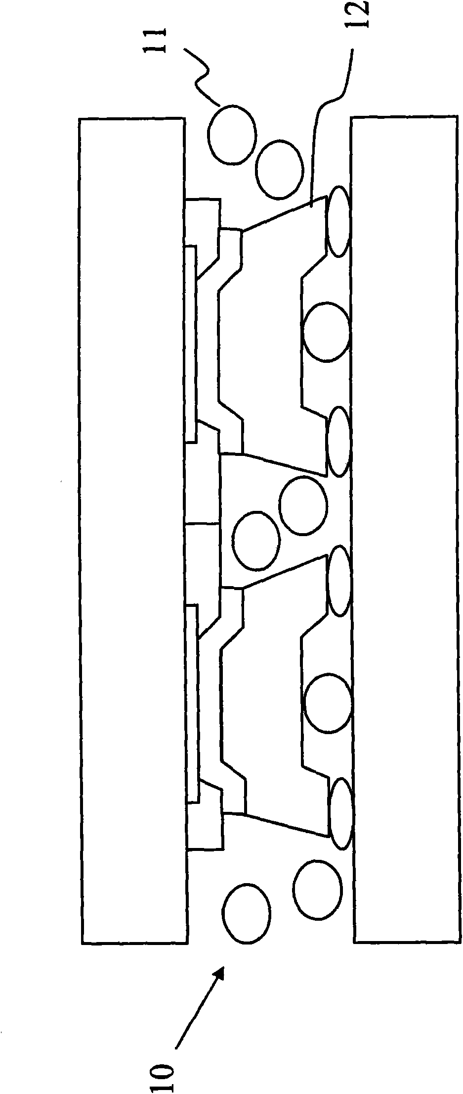 Metal bump structure and application thereof to packaging structure