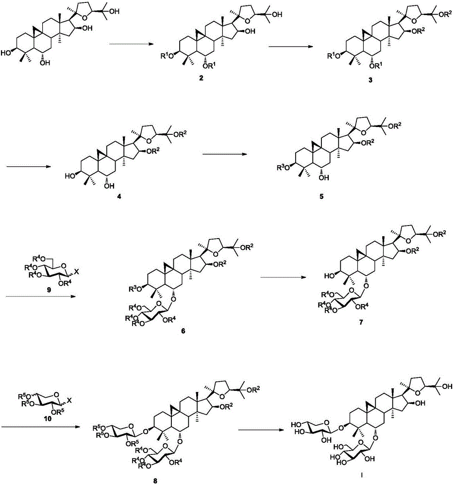 Synthesis method of astragaloside