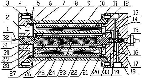 Double-nozzle type giant magnetostrictive jet servo valve and working method