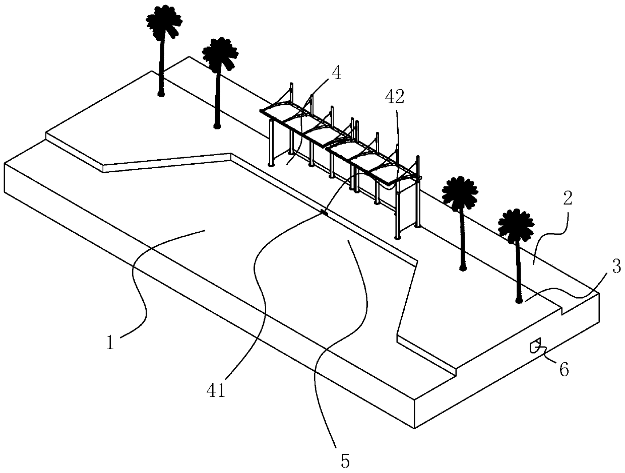 Municipal road water drainage structure