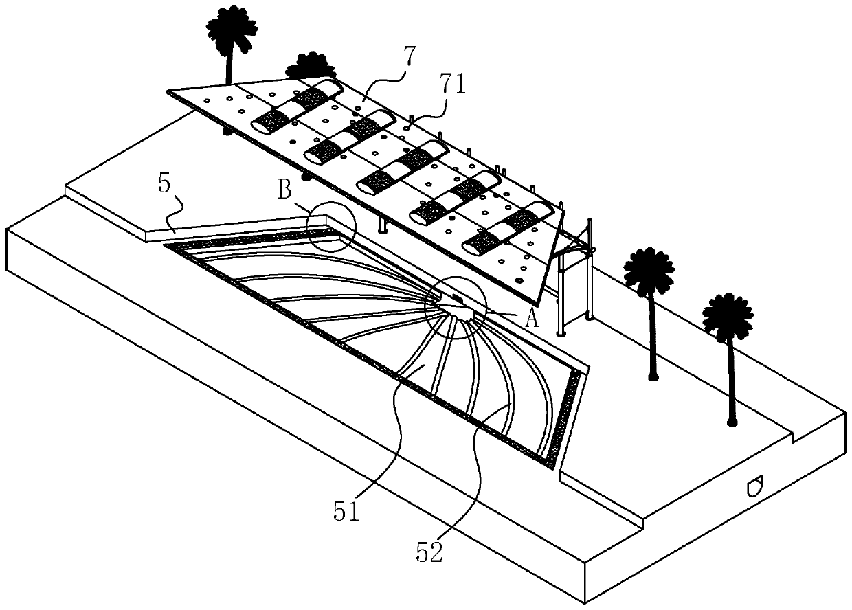 Municipal road water drainage structure