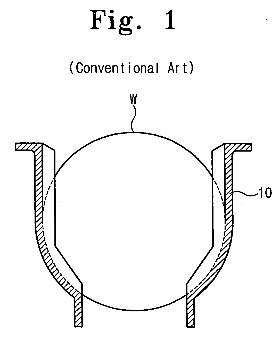 Wafer carrier for minimizing contacting area with wafers