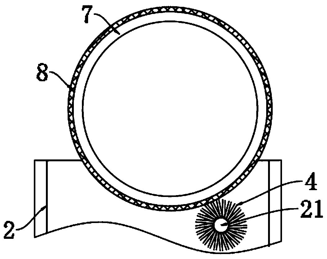 Dust removal device for redwood furniture production and processing