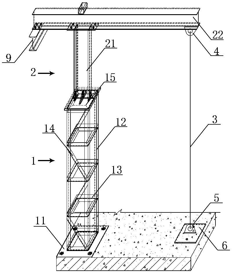 Super high-rise roof curtain wall installing system and construction method thereof