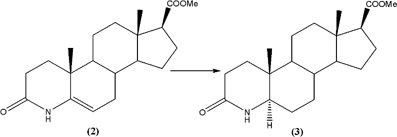 Synthetic method of 3-carbonyl-4-aza-5 alpha-androstane-17 beta-carboxylic acid methyl ester