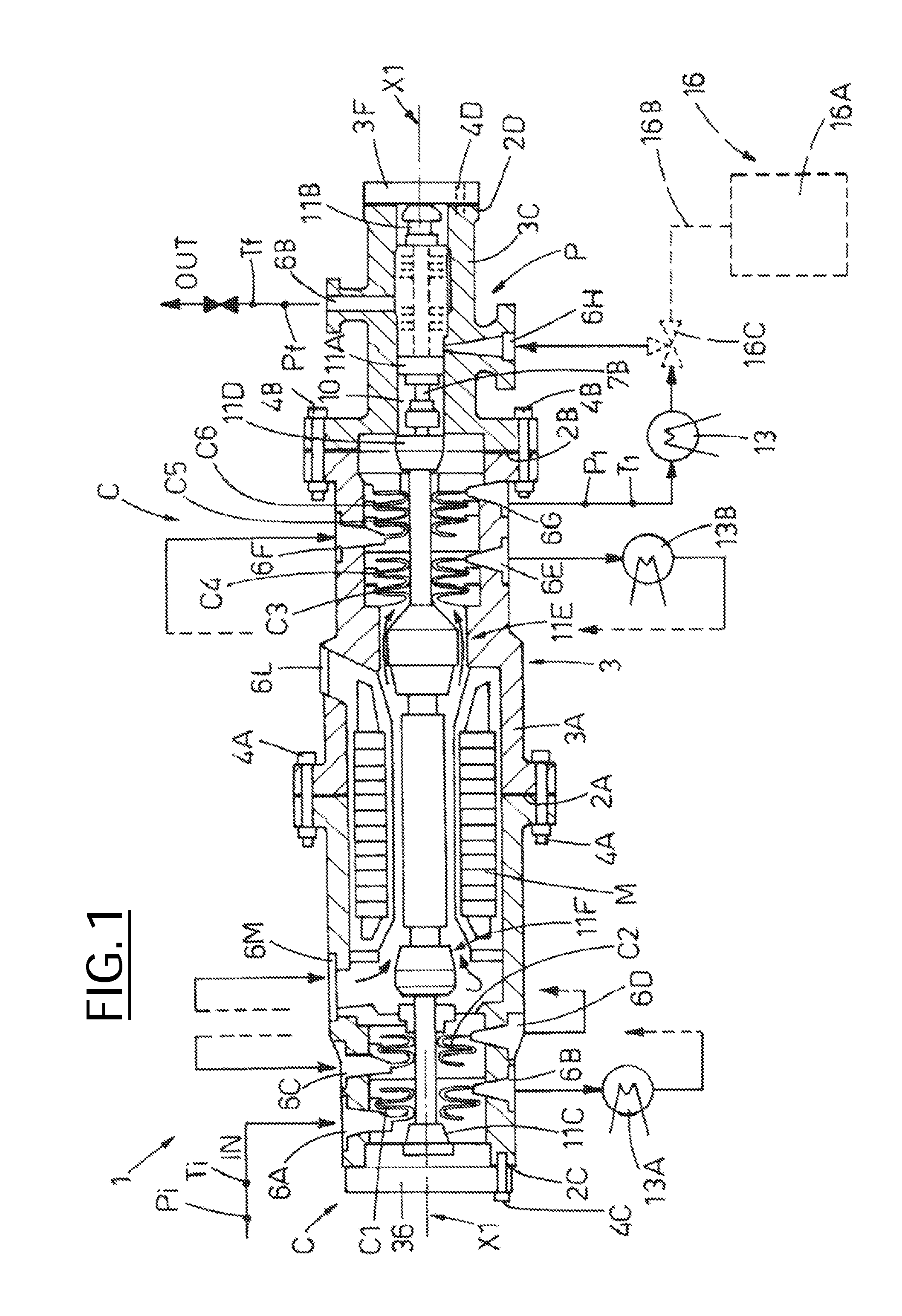 High-pressure compression unit for process fluids for industrial plant and a related method of operation