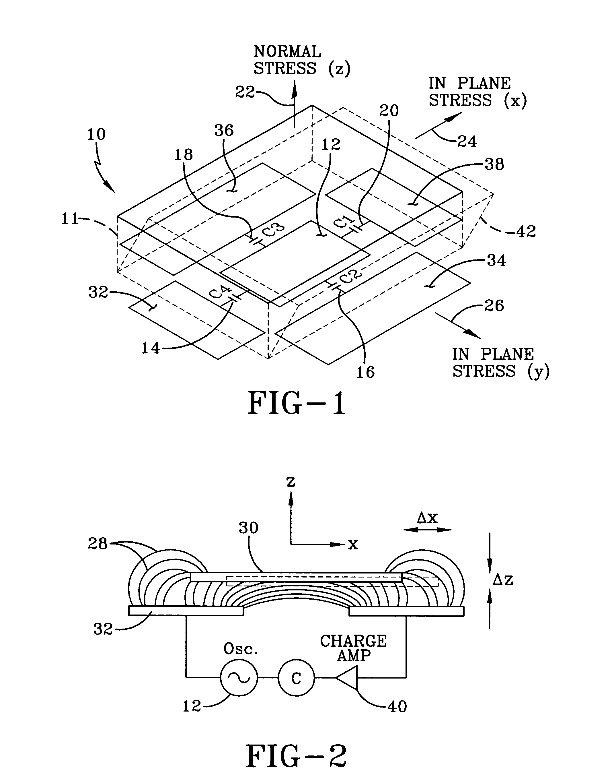 Three dimensional stress vector sensor array and method therefor
