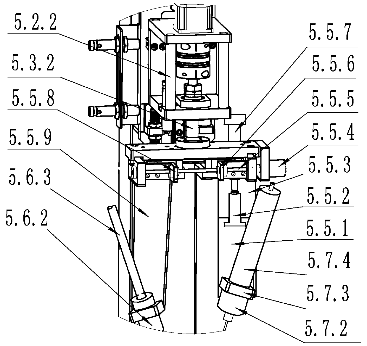 Angle adjuster sheath gap oil injection device