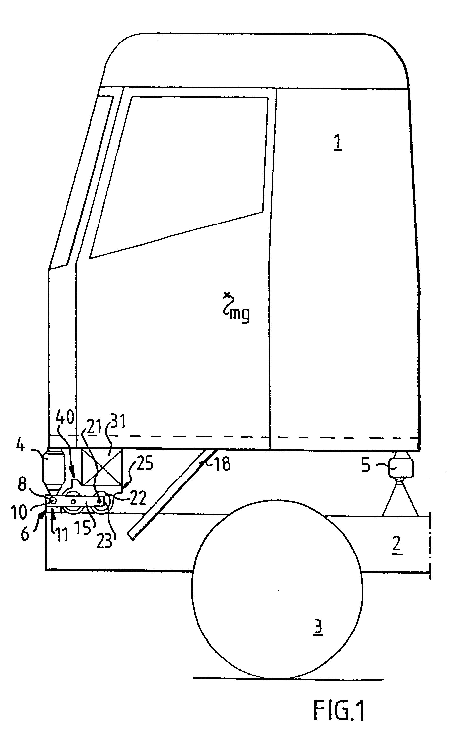 Arrangement for cabs for vehicles
