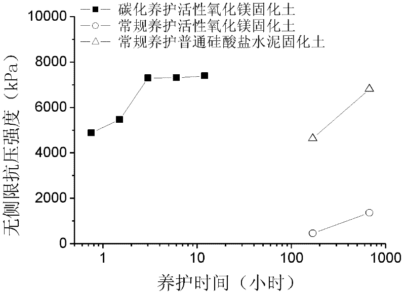 Carbonization and solidification method for soil