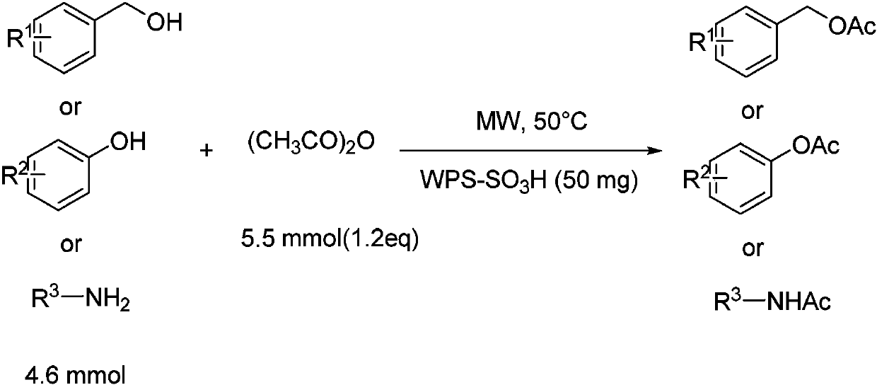 Preparation method and application of natural walnut shell powder sulfonic acid catalyst