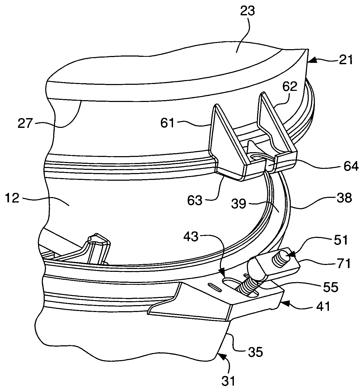 Locking assembly for ballast housing