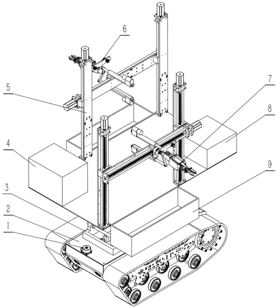 Litchi visual picking robot based on laser radar navigation and implementation method thereof