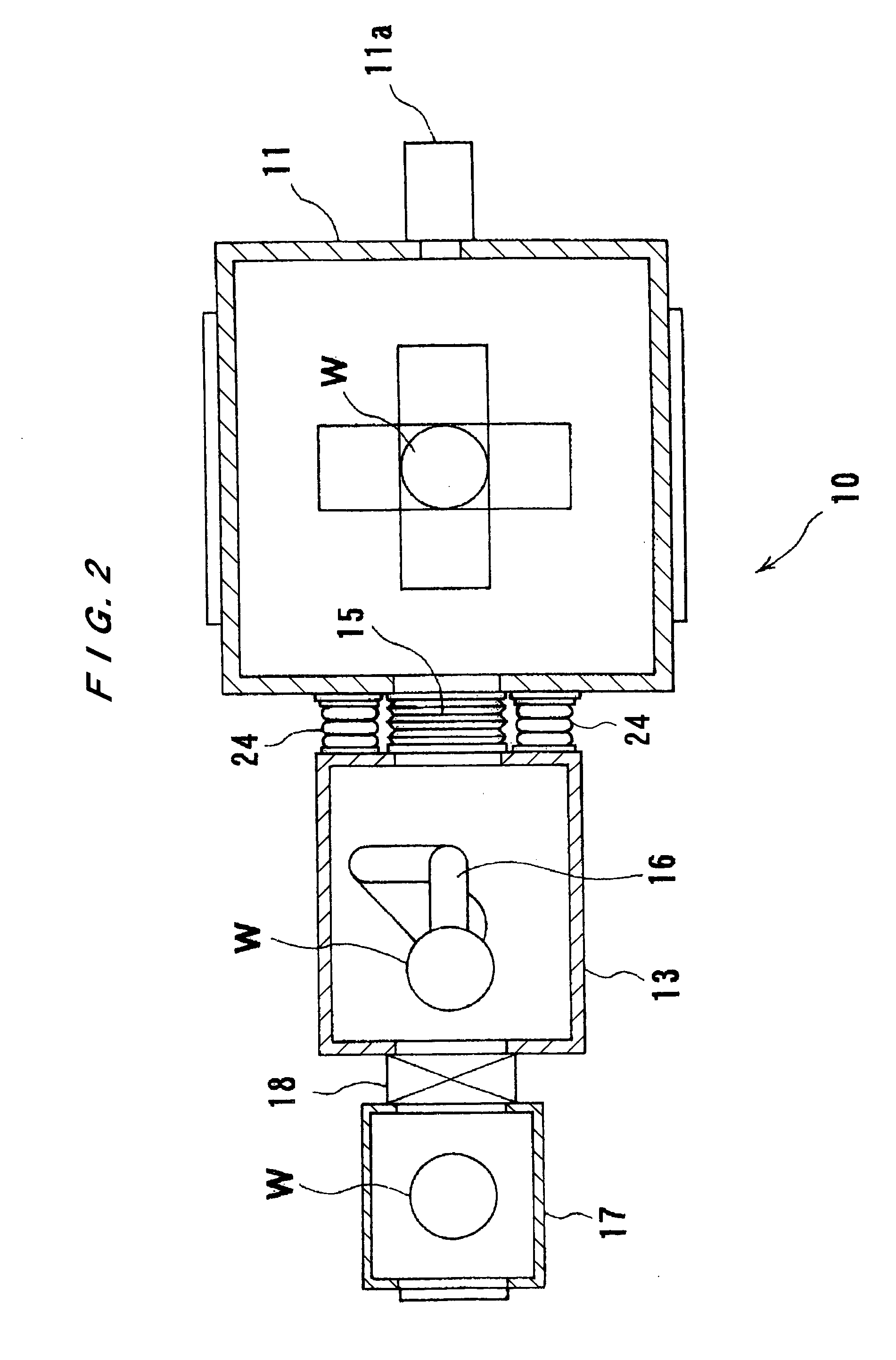 Vibration isolation system for a vacuum chamber