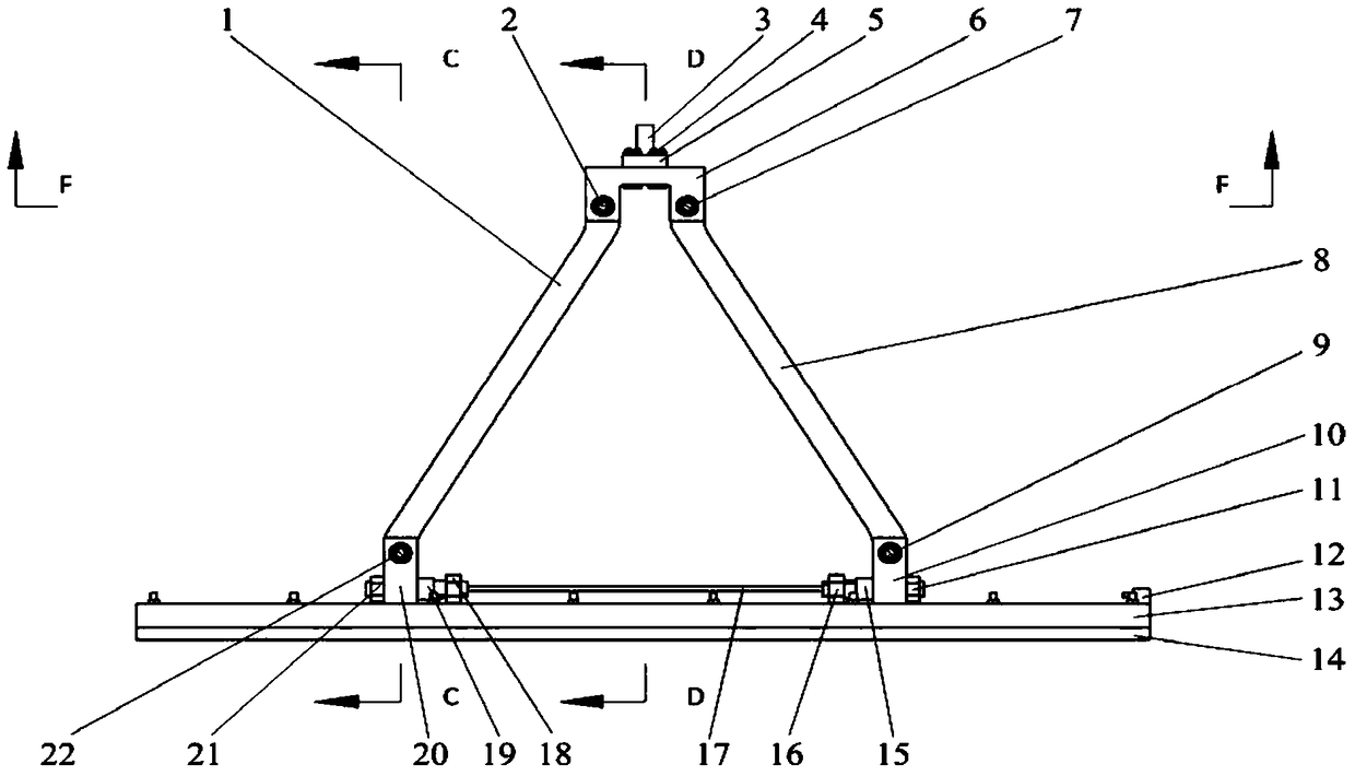 A metal material uniaxial performance test fixture