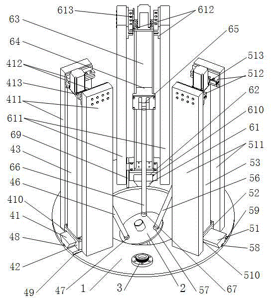 Three degree-of-freedom parallel connection mechanism with adjustable working space and adjusting method thereof