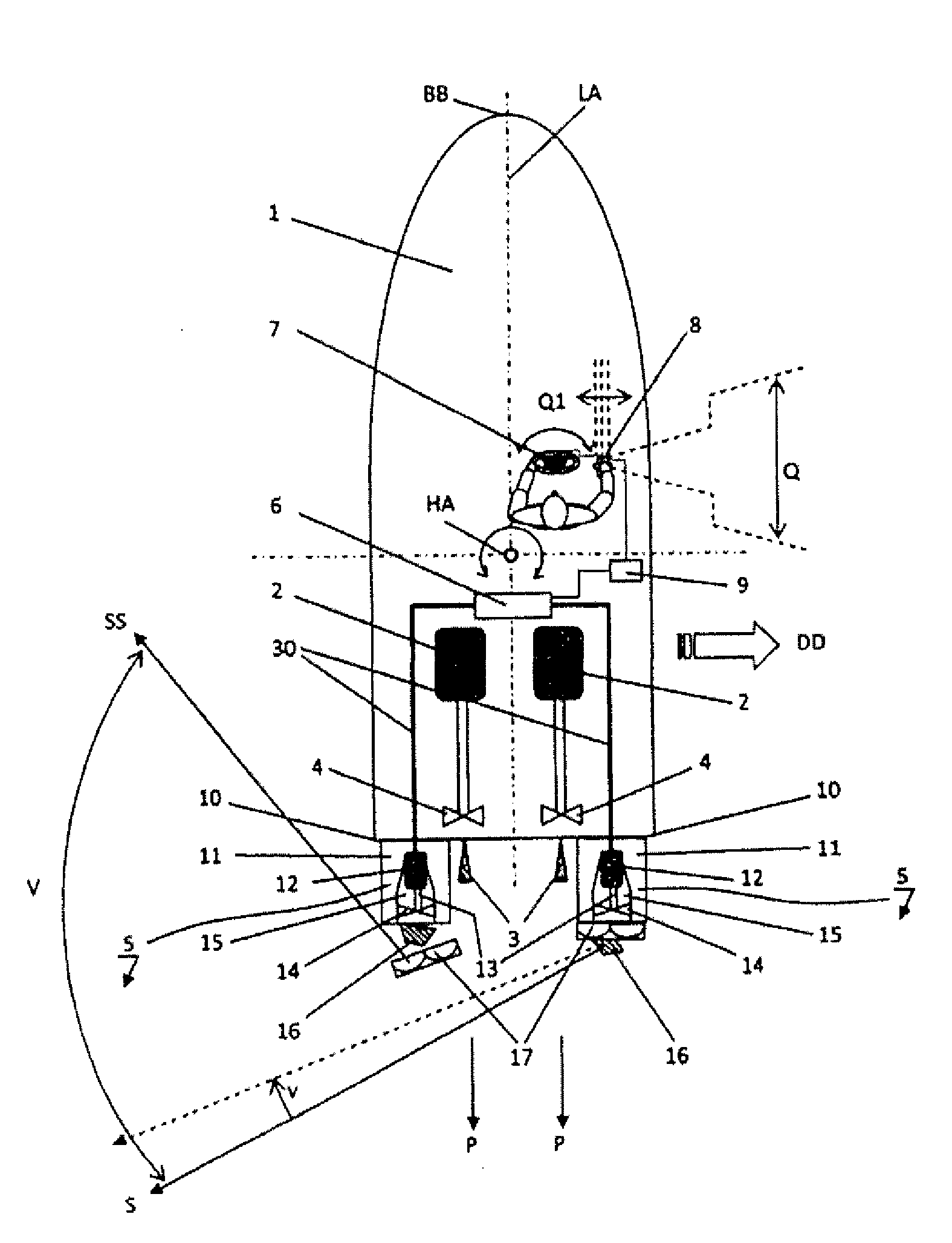 Maneuvering system for watercraft