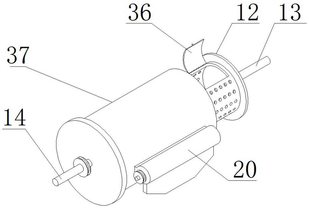 A kind of stone impurity drum centrifugal type removal device