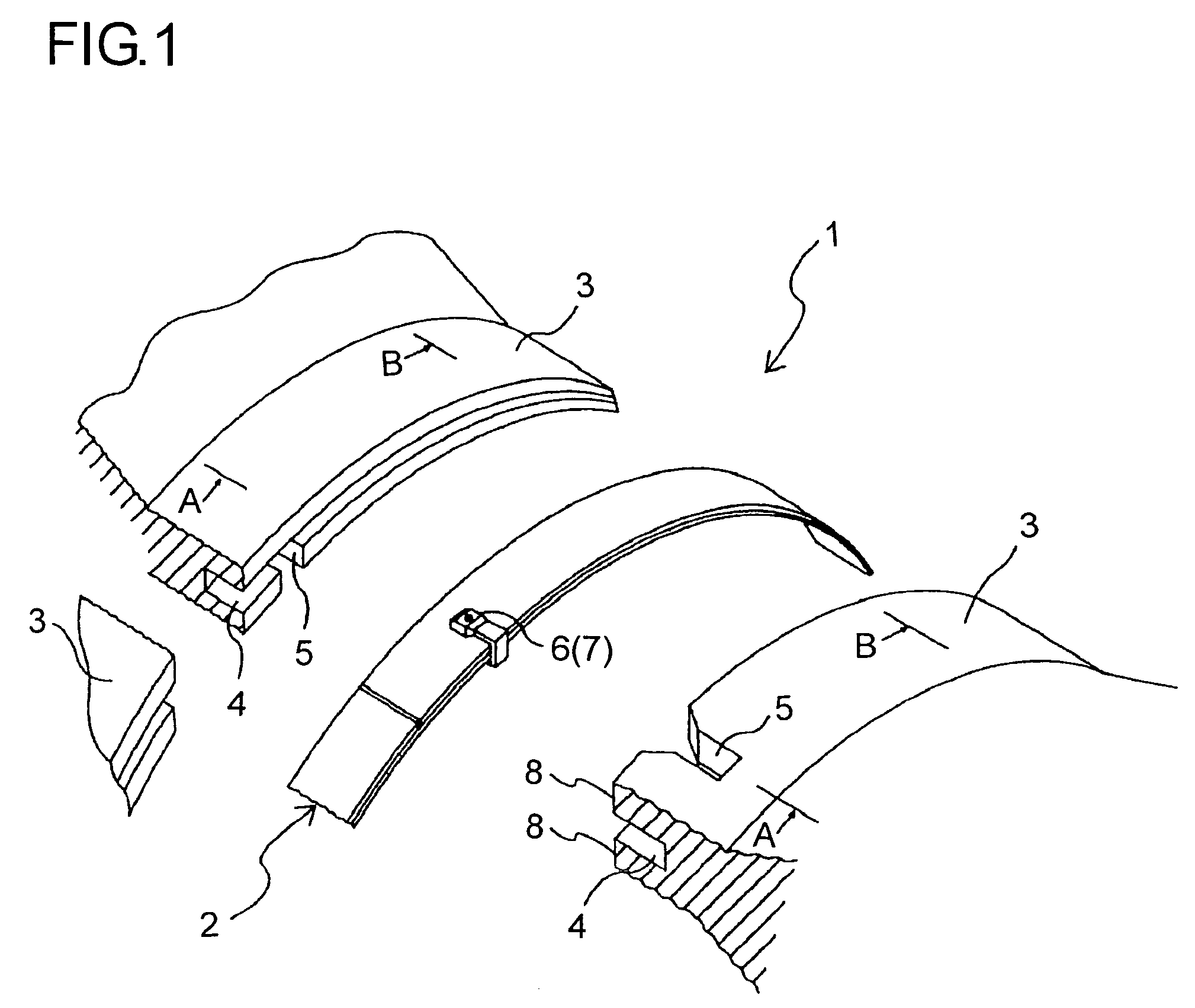 Gas turbine having a sealing structure