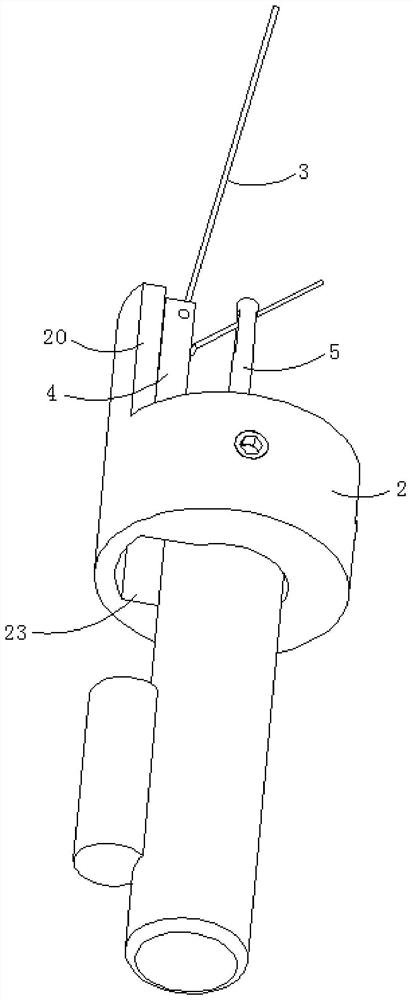 Broken screw tap detection probe fixer and broken screw tap detection device