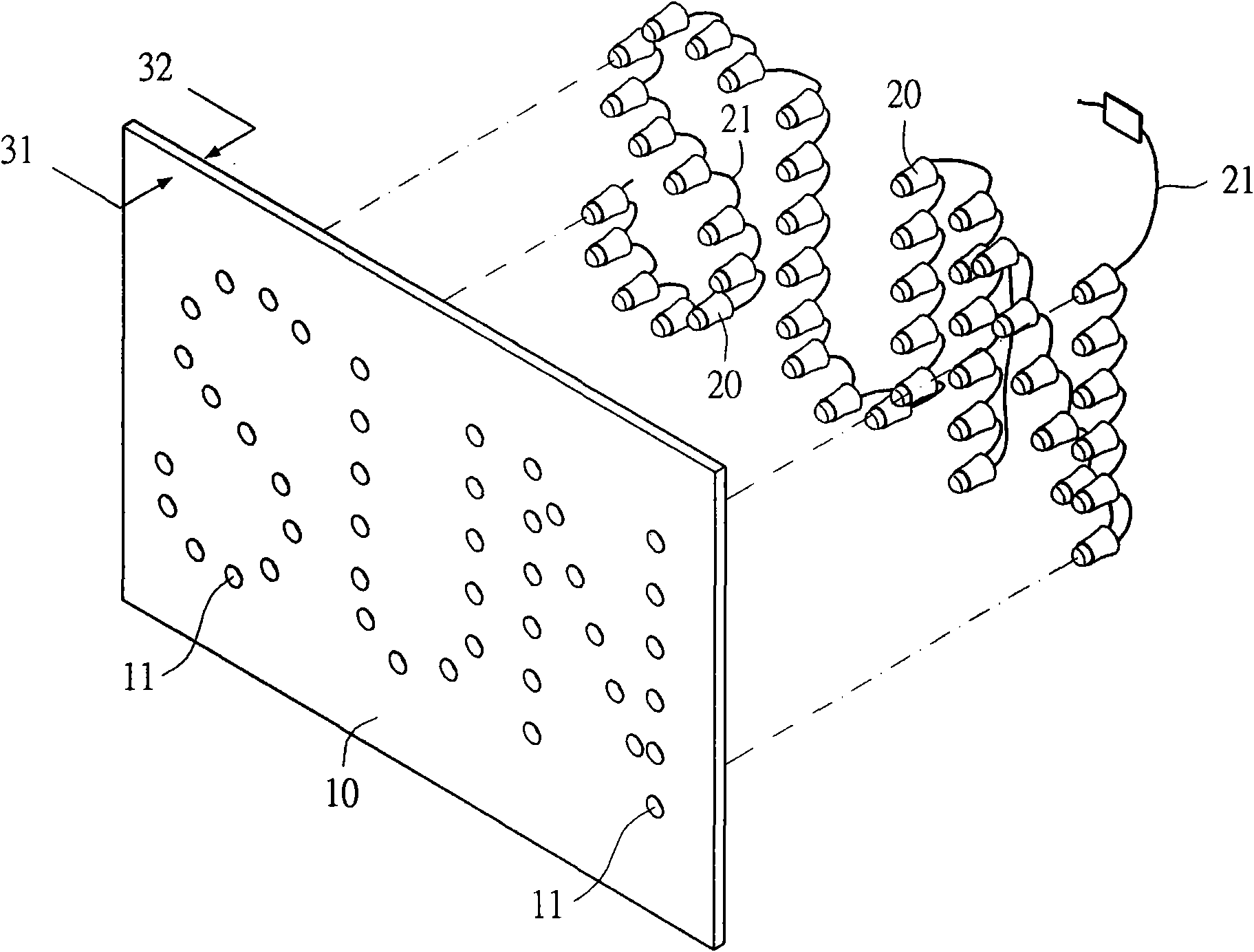 Waterproof light emitting diode (LED) lamp build-in structure