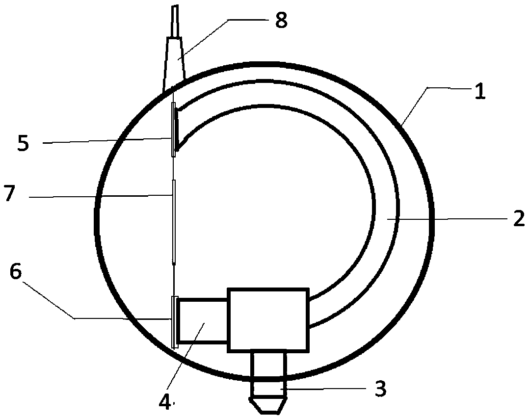 Pressure sensor using fiber Bragg grating