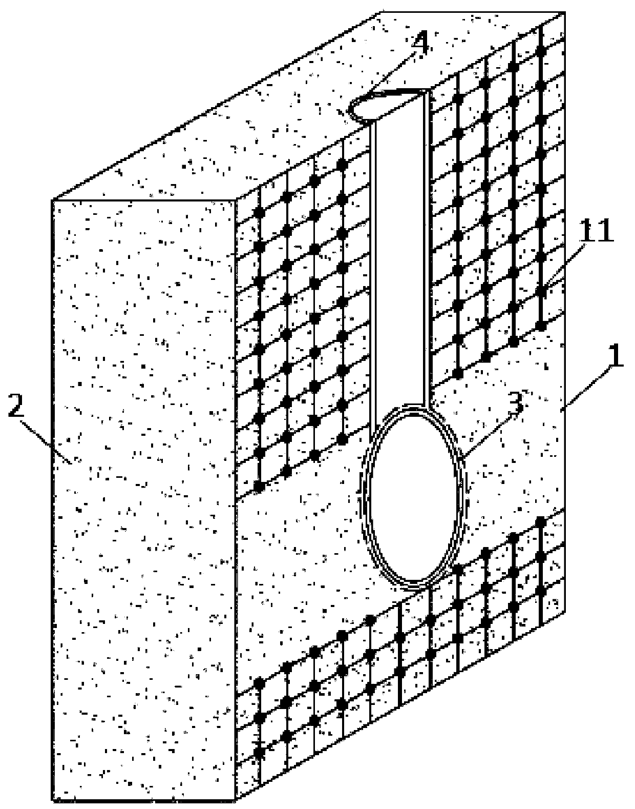 Shielding shaft vertical jacking mold testing device and method