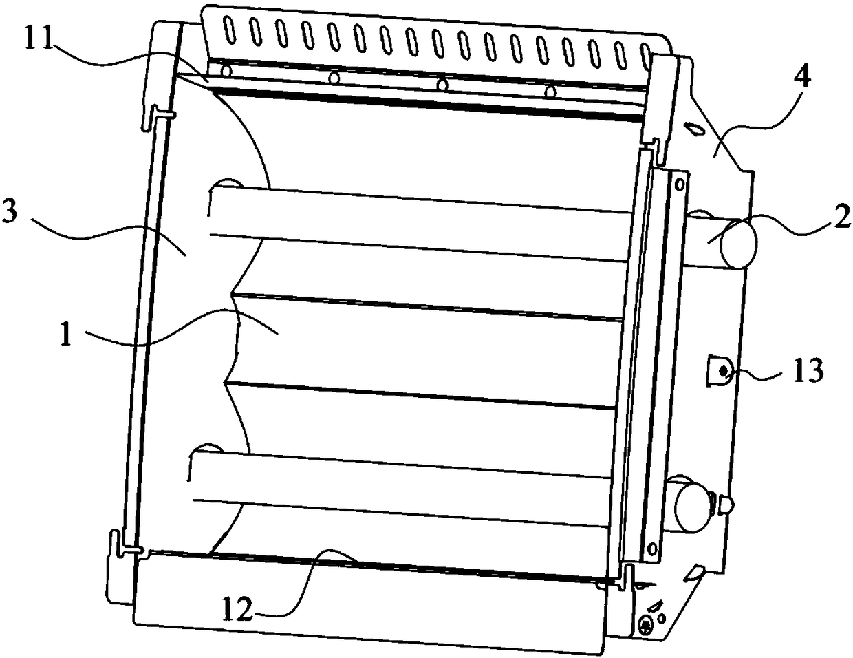 Far infrared electric heater reflecting plate structure and far infrared electric heater