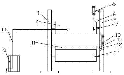 Textile take-up device