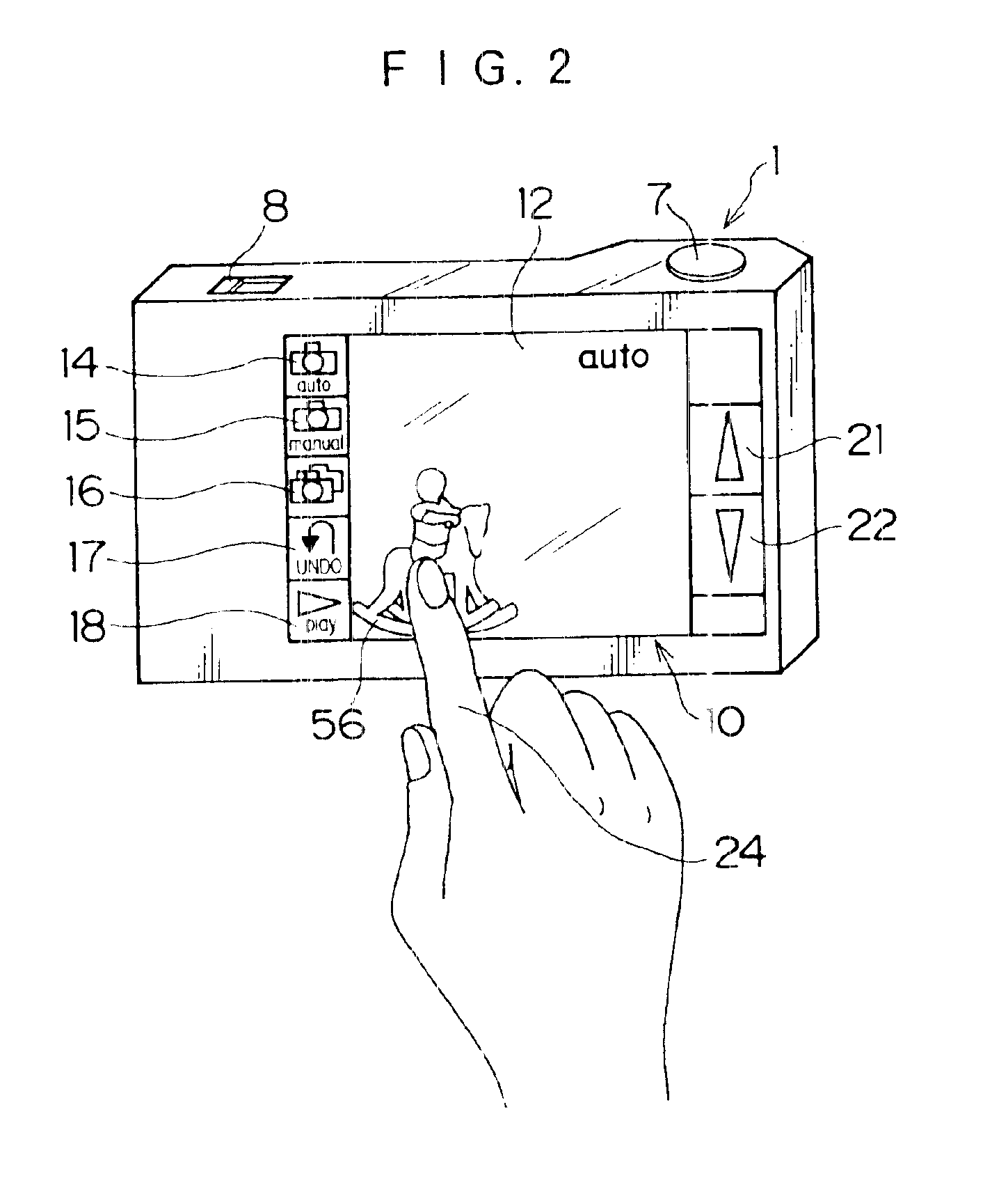 Camera with touchscreen