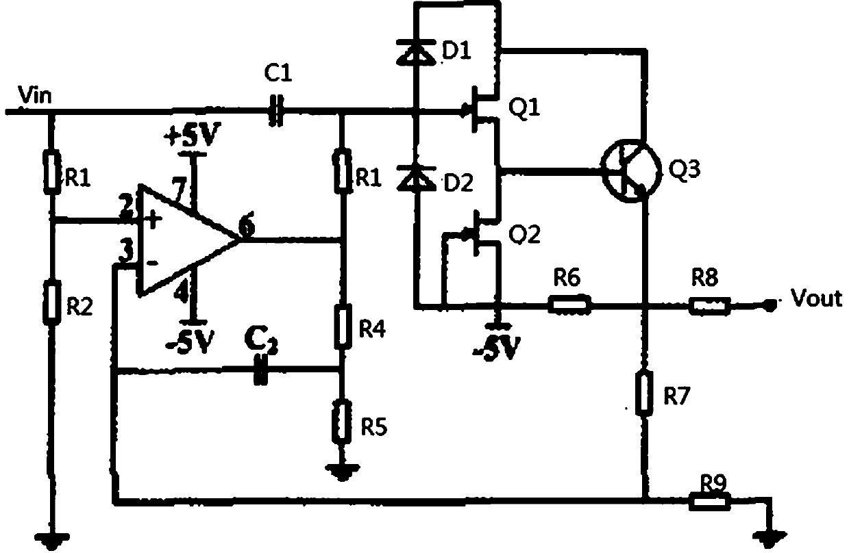 High-speed digital storage oscilloscope front-end circuit