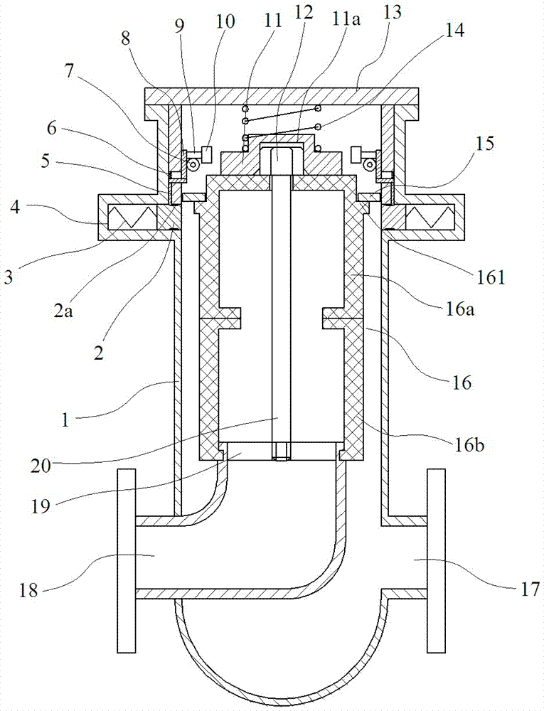Natural gas inlet filter device